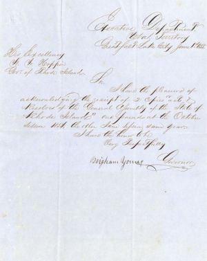 Brigham Young signed Letter with Envelope - Wonderful Condition